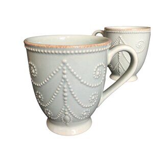 Lenox French Perle Dinnerware Mugs Set Of 2 Coffee Tea Cups